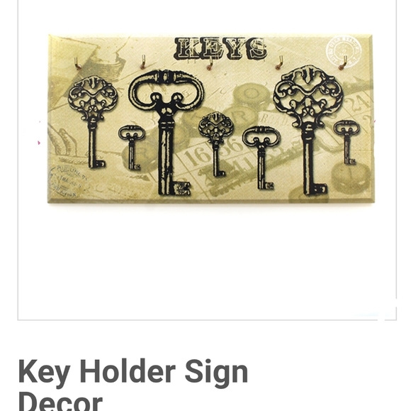 NEVER LOSE UR KEYS AGAIN! KEY HOLDER SIGN W 5 PEGS - Picture 1 of 2